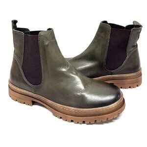 MIZ MOOZ SOFT LEATHER BOOT SIDE GORE 37EU / 7US FOREST GREEN  Z-153